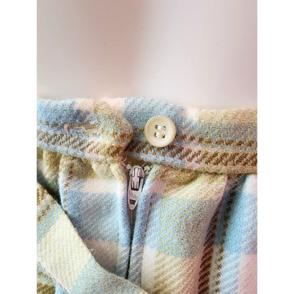 Vintage 1960's Deadstock Plaid in Blue, White, Yellow Skirt Suit | XS to Small - Picture 13 of 14